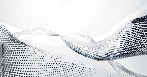 elegant gray dot wave illustration background