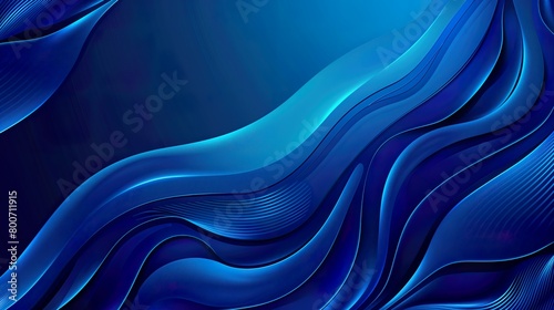Wallpaper Mural blue background with wavy elements, abstract presentation template for business. Torontodigital.ca