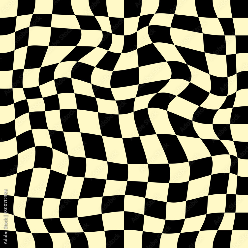 Fototapeta premium Groovy pink checkered seamless pattern