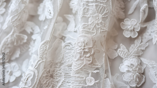Background of bridal lace closeup