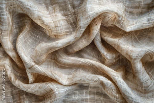 Natural linen texture as background - generative ai