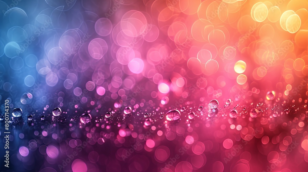Colorful Bokeh Background with Vibrant Light Effects and Gradient, Abstract and Artistic Multicolored Illumination