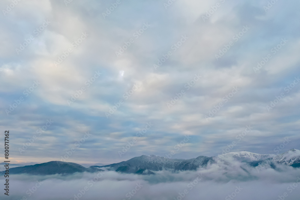 Beautiful view of blue sky over mountains