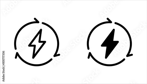 Renewable energy icon set. vector illustration on white background.