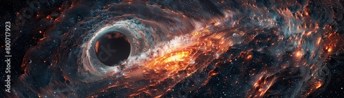 enigmatic essence of black holes Convey a sense of wonder and intrigue photo