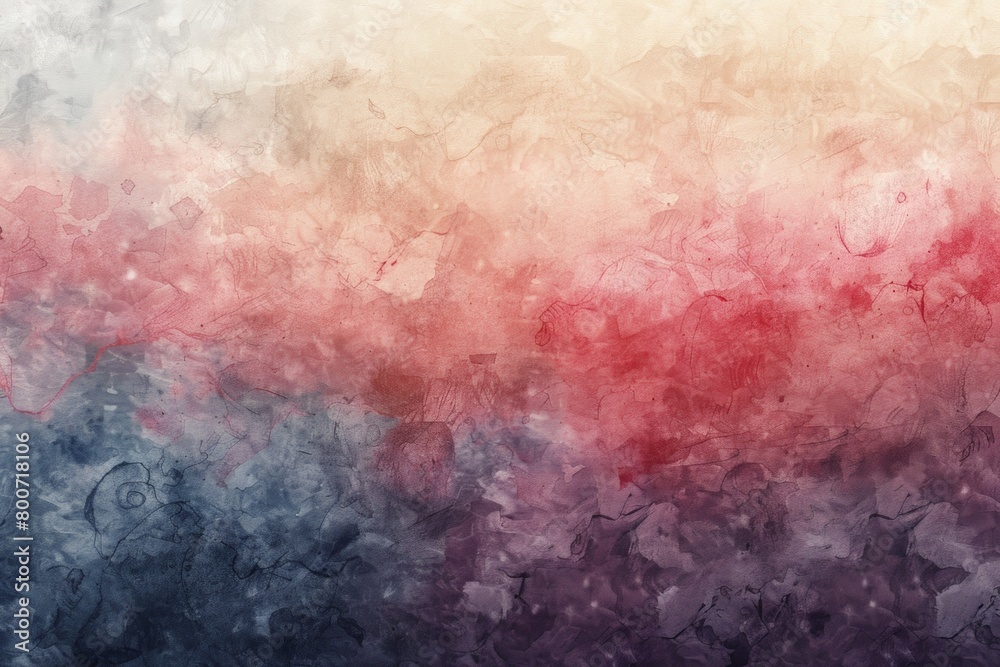 Obraz premium A painting of a colorful background with a red heart in the middle