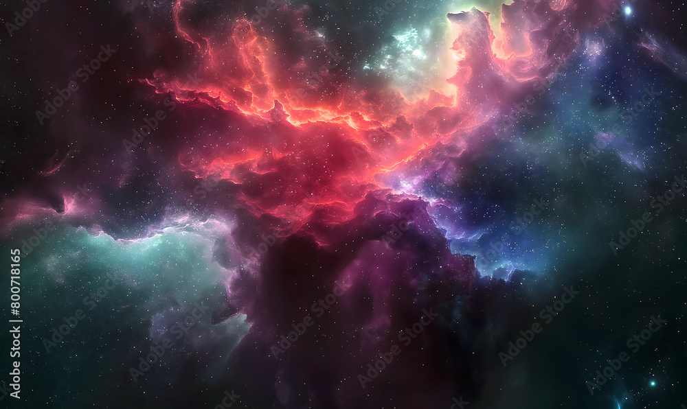 Magenta and Amaranth Immense Interstellar Nebula