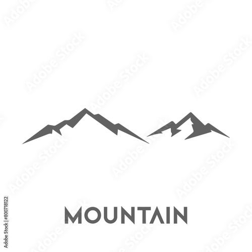 mountain silhouette , set of blue rocky mountain silhouette. bundle vector.