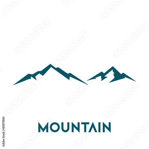 mountain silhouette , set of blue rocky mountain silhouette. bundle vector.
