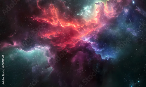 Magenta and Amaranth Immense Interstellar Nebula