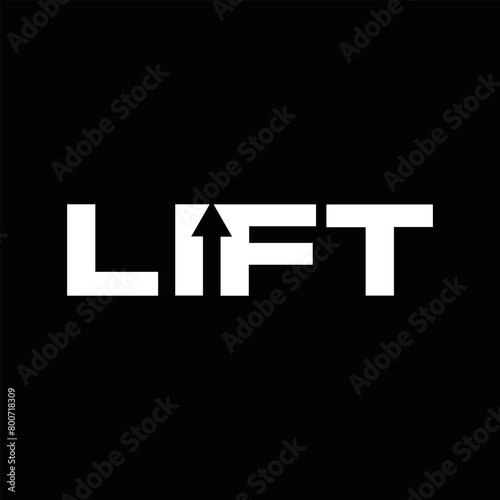 LIFT set ,LIFT logo. L I F T design. White LIFT letter. LIFT, L I F T letter logo design. Initial letter LIFT letter logo set, linked circle uppercase monogram logo. L I F T letter logo vector design.