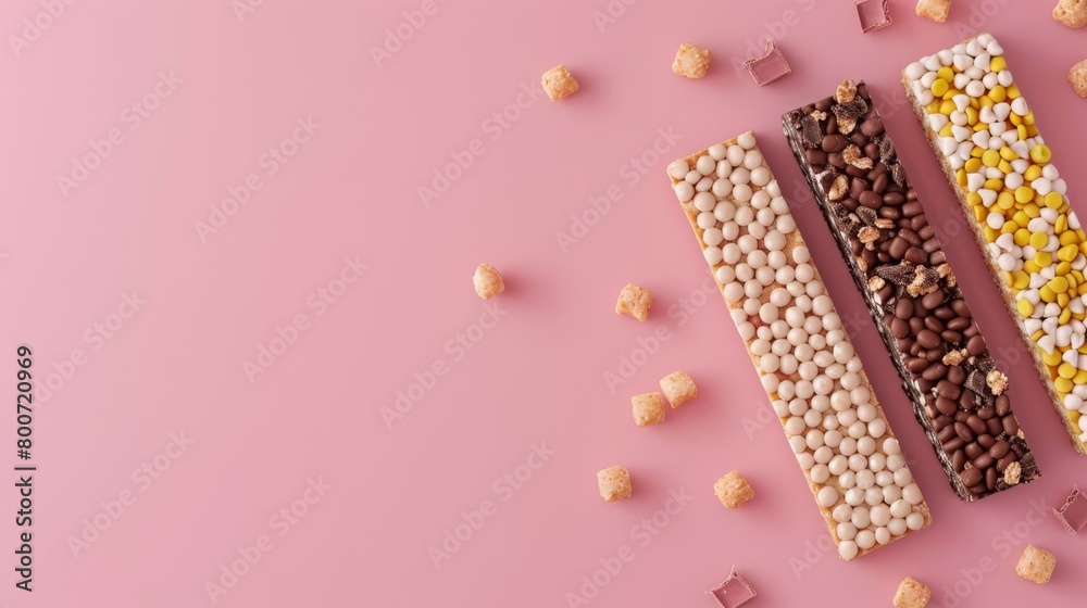 Snack protein bar healthy diet nuts energy granola copy space Snack protein bar healthy diet nuts energy granola copy space
