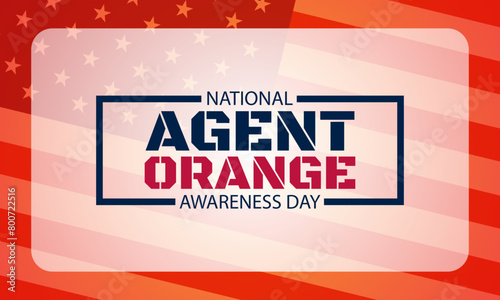 National Agent Orange Awareness Day Background Vector Illustration 
