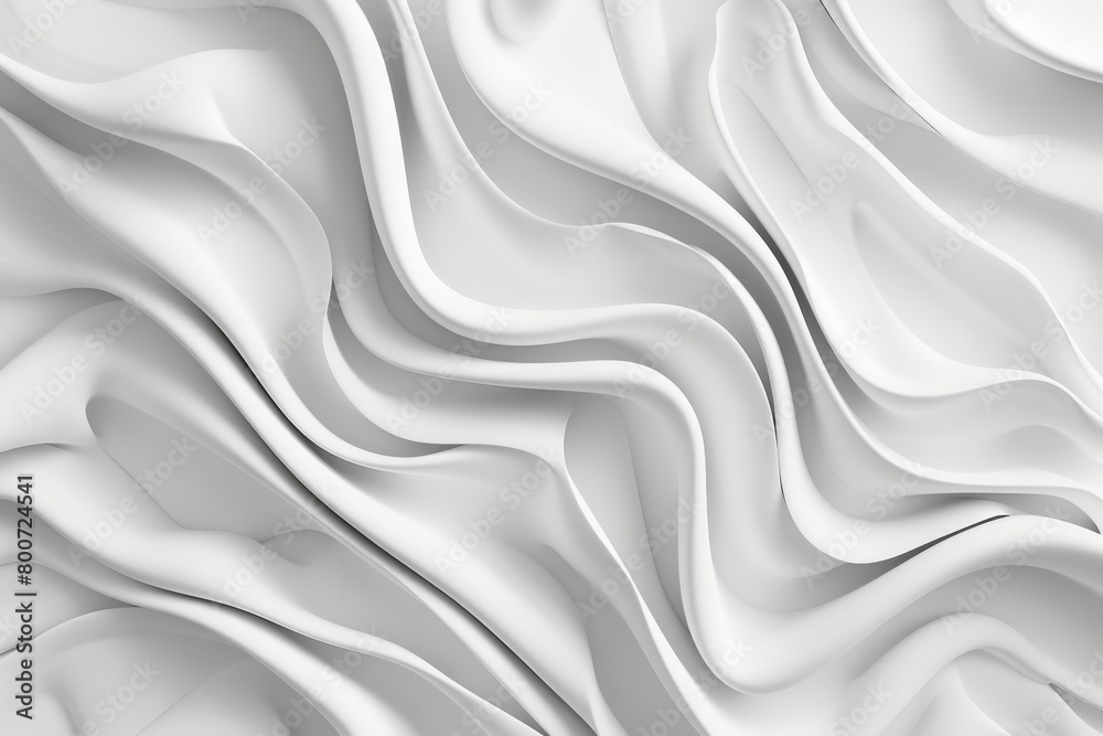 Abstract white 3D wavy background. Abstract white 3D wavy background.