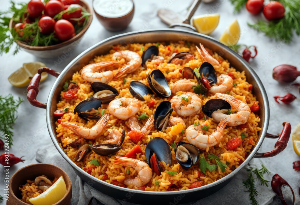 'Valencian Festive background Paella Day Spanish sh Valentine's seafood white Close-up rice National concept Tapas Table Spanish Food White Template Rose Mothers day Valentines day Green Blue Cooking' 'Valencian Festive background Paella Day Spanish sh Valentine's seafood white Close-up rice National concept Tapas Table Spanish Food White Template Rose Mothers day Valentines day Green Blue Cooking'
