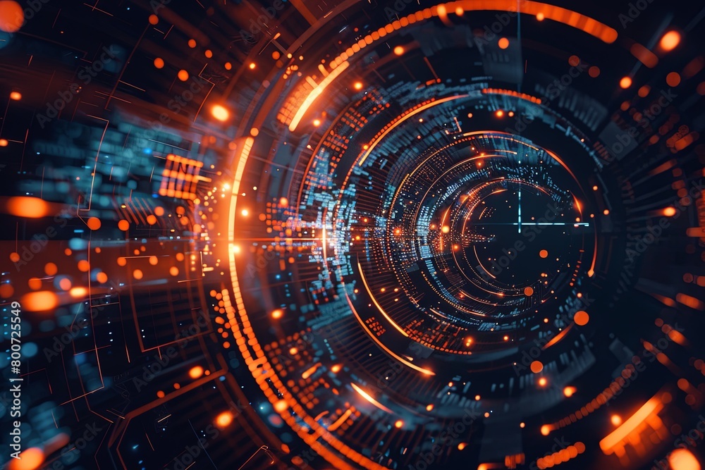 Obraz premium Digital Transformation, System Engineering and Programming Abstract Background AI Generated Illustration