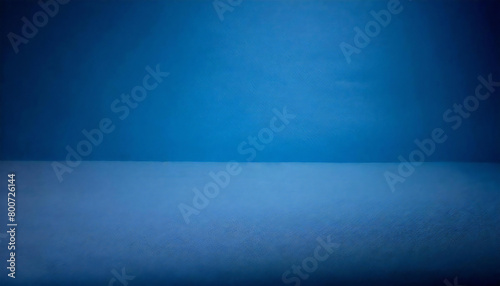 blue room. A deep blue space. Plain material. layout.