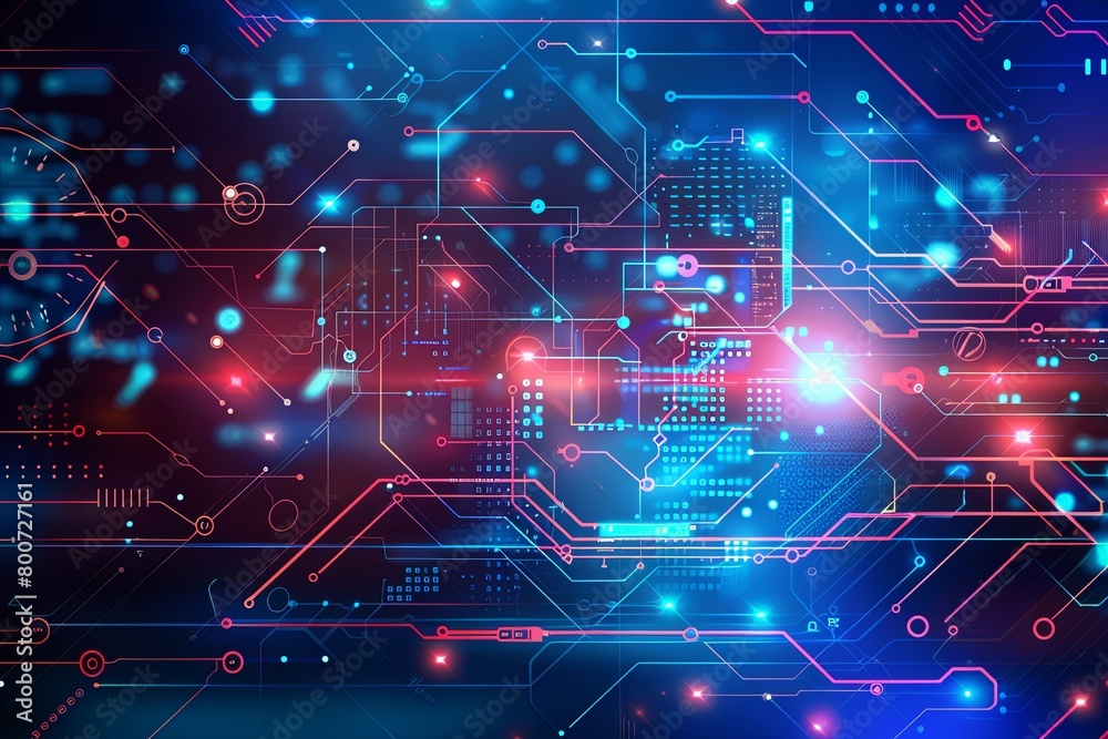 Obraz premium Digital Transformation, System Engineering and Programming Abstract Background AI Generated Illustration