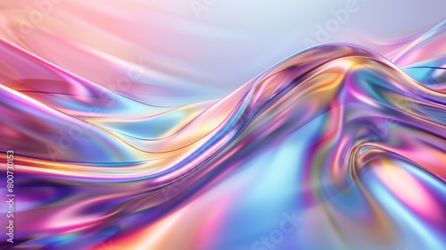 Colorful abstract holographic background, 3D texture