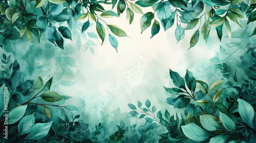 watercolor jungle background © adince