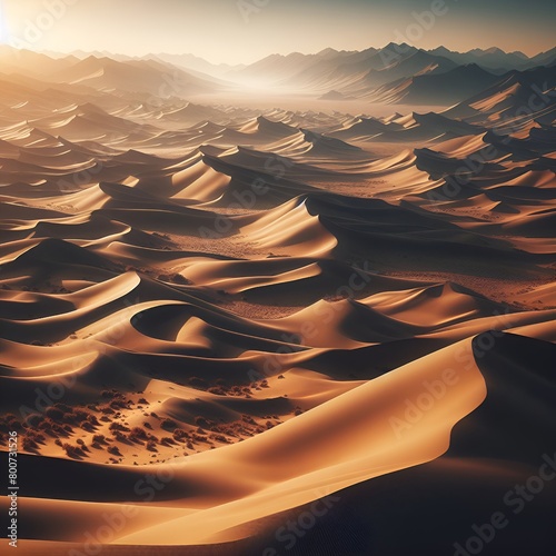 dunes of a desert on a sunny day