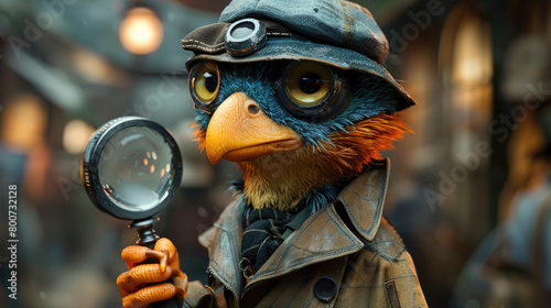 detective with magnifying glass
