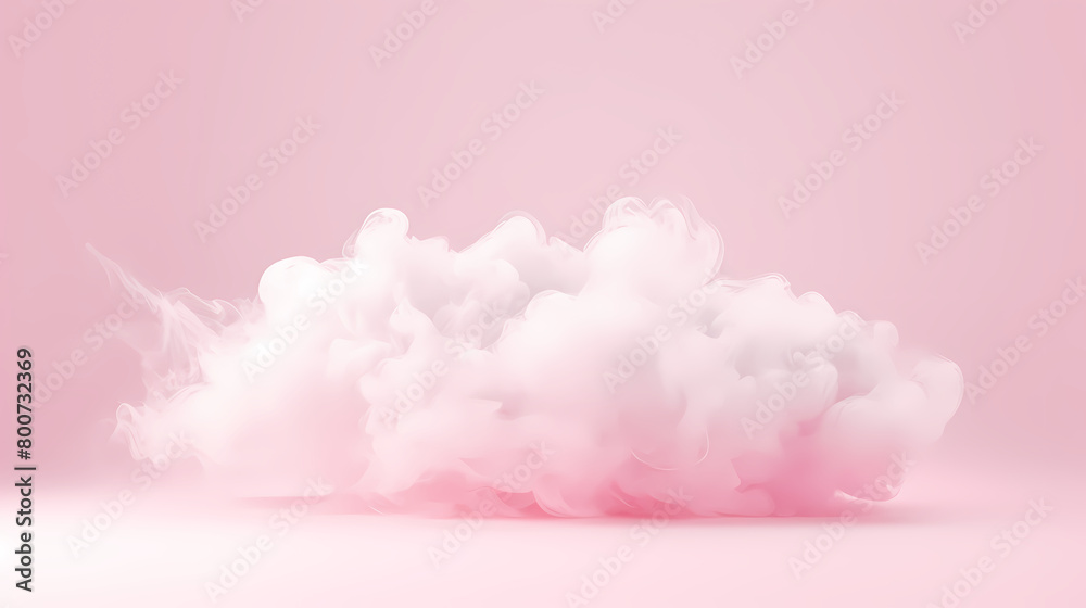 Clouds on pink background