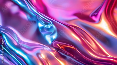 a close - up of a colorful liquid with a blue light in the background