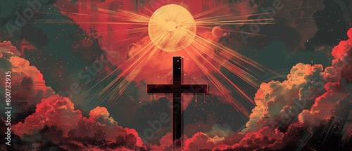 The cross is a symbol of Christianity, and is often used to represent the death and resurrection of Jesus Christ.