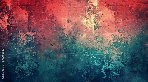 a grunge background with a red and blue color scheme