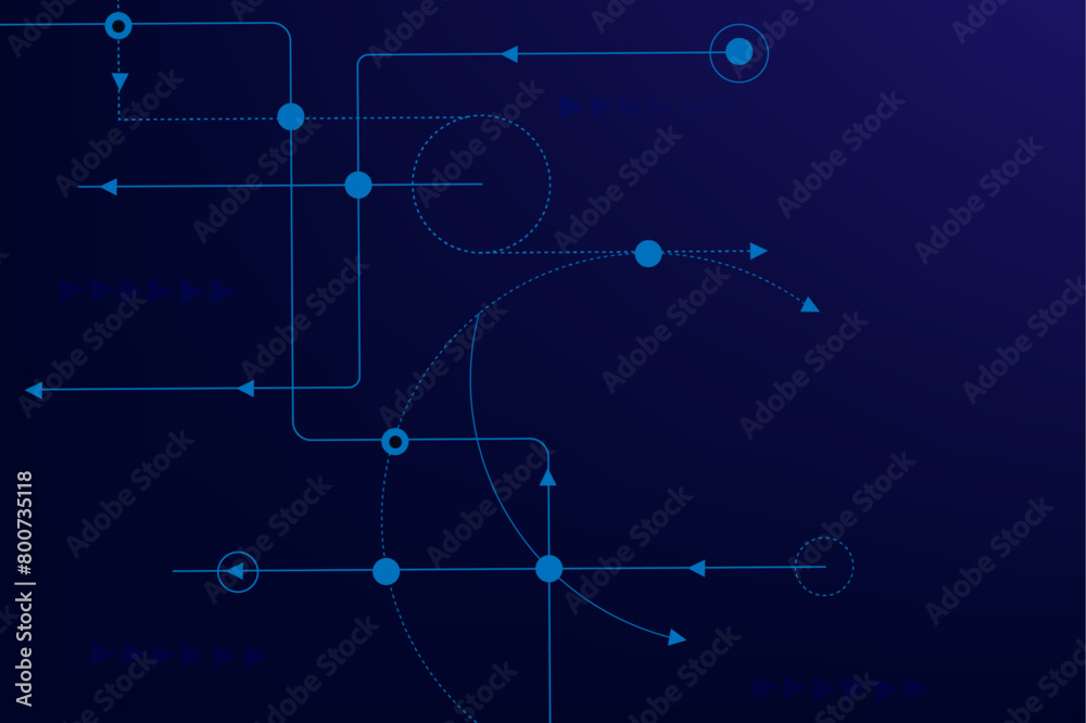 vectors Abstract connecting lines and dots., Social networking, network connection and global communication technology background