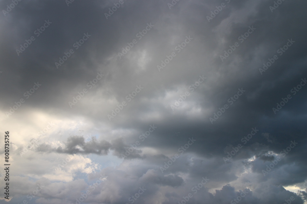 Beautiful dark cloudy sky before the thunderstorm