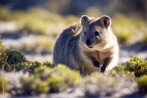 island brachyurus setonix rottnest quokka western australia animal closeup australasia brown front cute endemic fauna fur holiday kangaroo mammal marsupial native nature outdoors perth species travel'