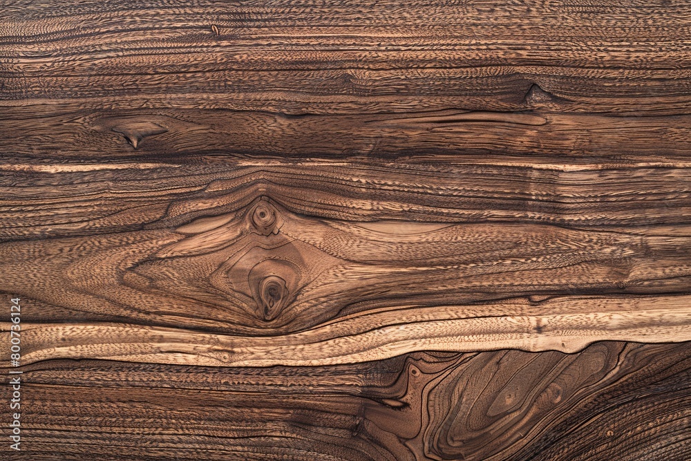 Naklejka premium Stylish Surfaces: Horizontal Grain Walnut Wood - A Showcase of Natural Elegance