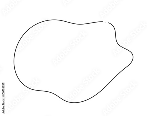 手描きの抽象的な形の線 - シンプルでおしゃれなフレーム･装飾の素材 - organic shape
