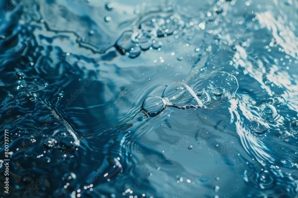 Water with bubbles and splashes Water with bubbles and splashes
