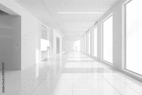 Monochromatic Luxury: Space White Interior Display
