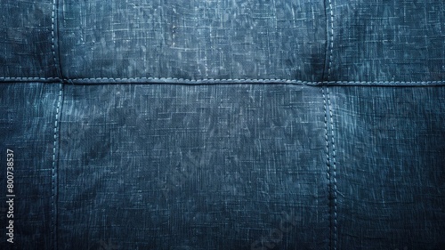 Close-up of denim texture with visible stitching photo