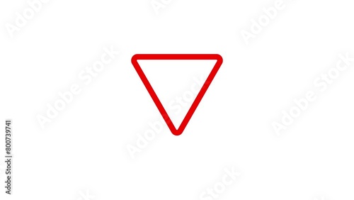 Give way icon animation video.