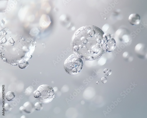 A close-up of bubbles in water.