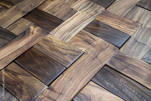 Walnut Wood Planks with Varied Brown Shades  Wooden  Pattern  and Tile Details