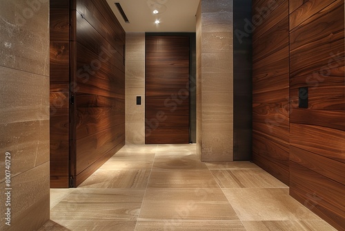 Deep Mahogany Walnut: A Masterpiece of Sophisticated Wood, Pattern, and Tile in Luxury Interiors