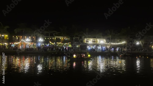 Wallpaper Mural Hoi An ancient town on the Thu Bon River at night. Old Town promenade. Thu Bon River. UNESCO World Heritage site. Hoi An, Vietnam. Torontodigital.ca