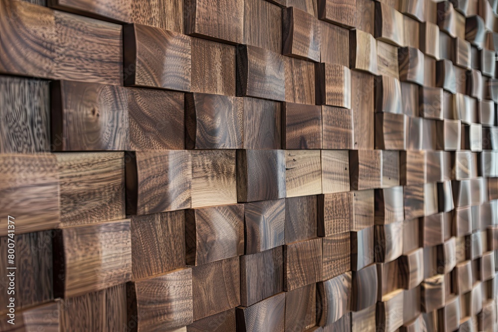 Obraz premium Textured Walnut Wood Panels: Versatile Elegance for Custom Projects