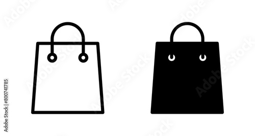 Shopping bag icon vector isolated on white background. Shopping bag vector icon. Basket icon