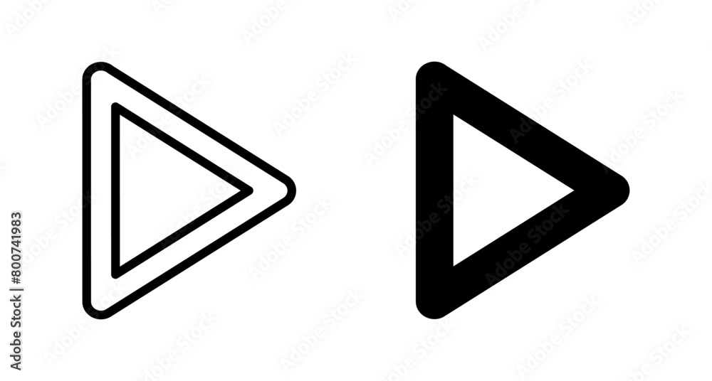 play Icon vector isolated on white background. Play button vector icon. Video icon vector play Icon vector isolated on white background. Play button vector icon. Video icon vector