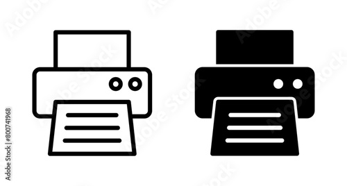 Printer icon vector isolated on white background. print icon. Fax vector icon.