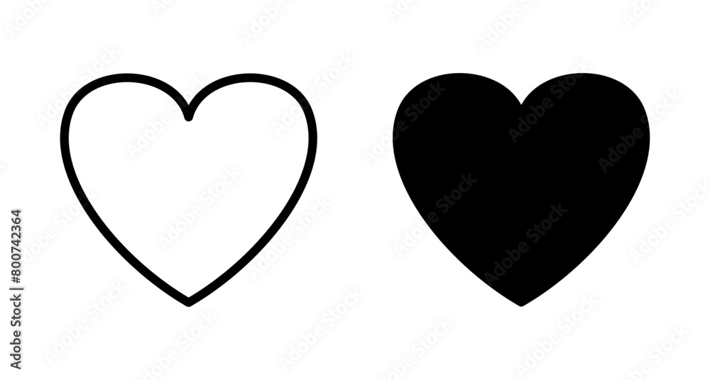 Heart icon vector isolated on white background. Heart vector icon. Like icon vector. Love