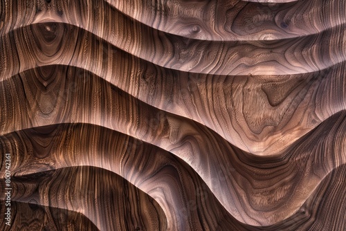 Waves and Loops Highlighting Walnut Wood Grain Detail