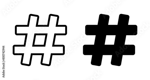 Hashtag icon vector isolated on white background. hashtag vector icon